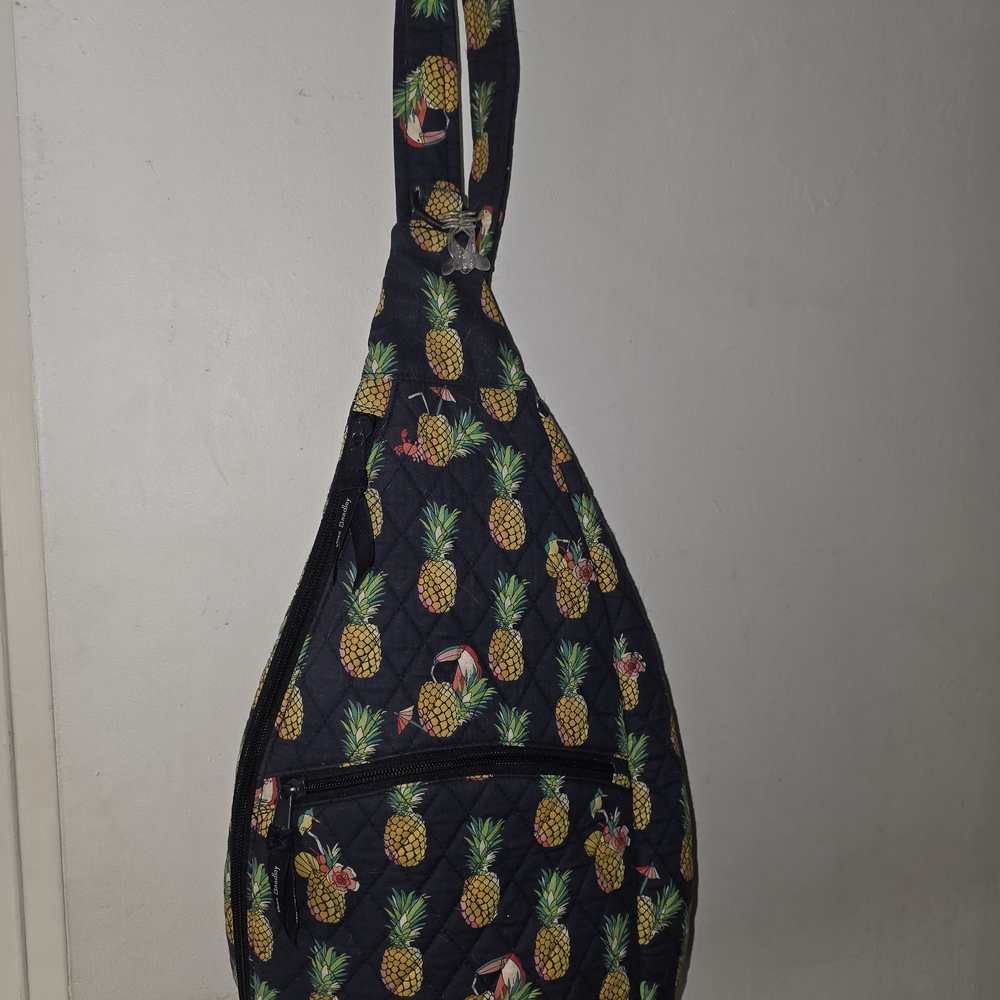 Kavu Black Pineapple Print Crossbody Bag